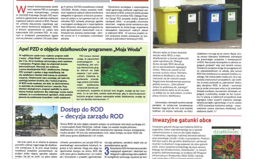 Informator „działkowca” listopad/grudzień 2020