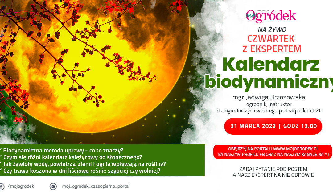 Webinar Kalendarz biodynamiczny 31 marca br.