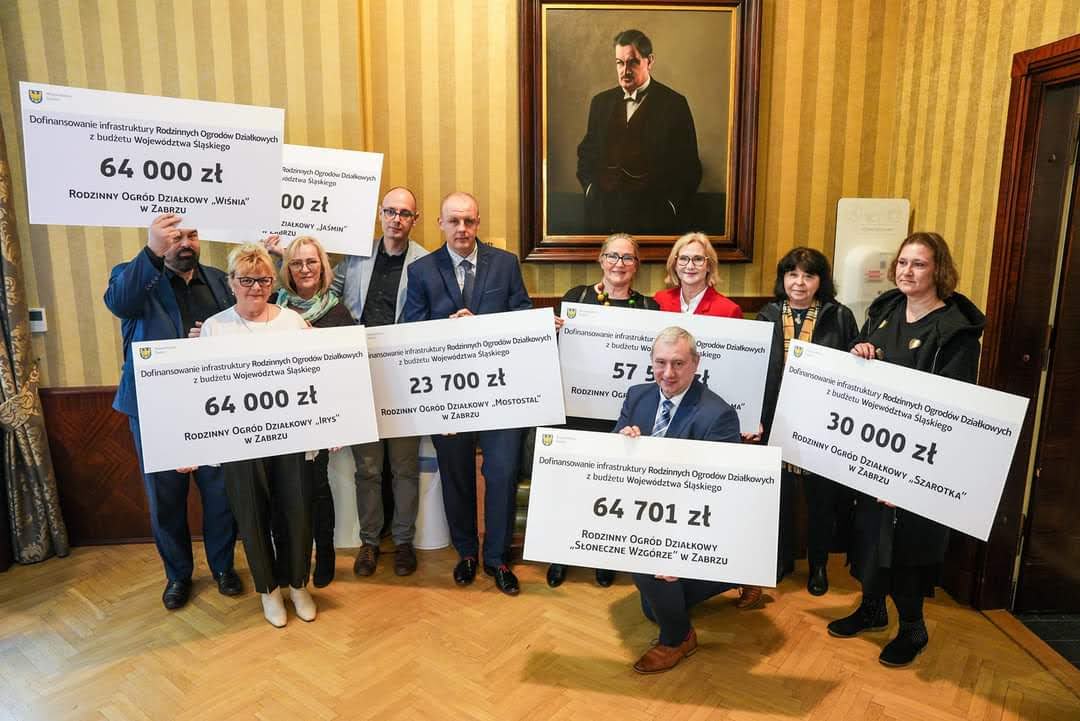 Rodzinne Ogrody Działkowe z Zabrza otrzymały wsparcie finansowe z Urzędu Marszałkowskiego Województwa Śląskiego