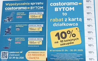 RABAT W CASTORAMIE DLA DZIAŁKOWCÓW Z BYTOMIA