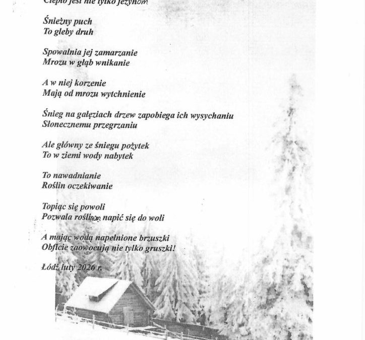 Wiersz Antoniego Gieczewskiego „Pod śnieżną pierzyną”