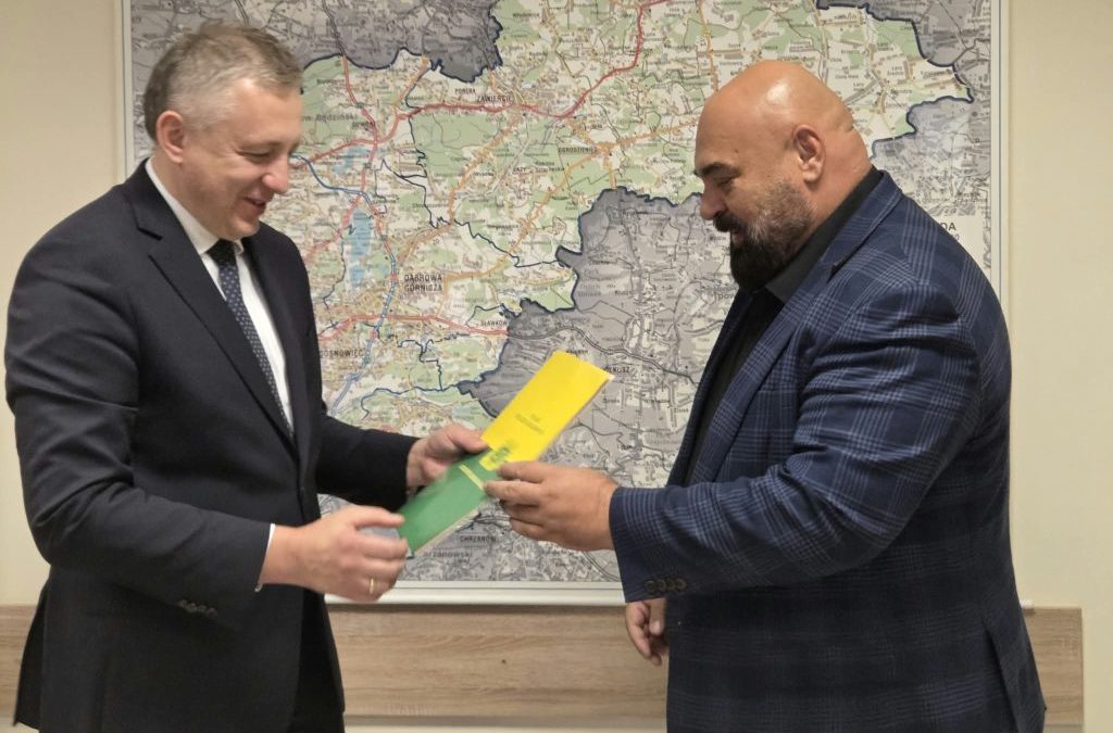 Spotkanie Prezesa Okręgu Śląskiego PZD Leszka Buckiego z posłem Robertem Warwasem
