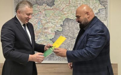 Spotkanie Prezesa Okręgu Śląskiego PZD Leszka Buckiego z posłem Robertem Warwasem